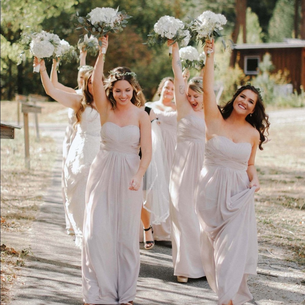 David’s bridal Biscotti bridesmaid dress
